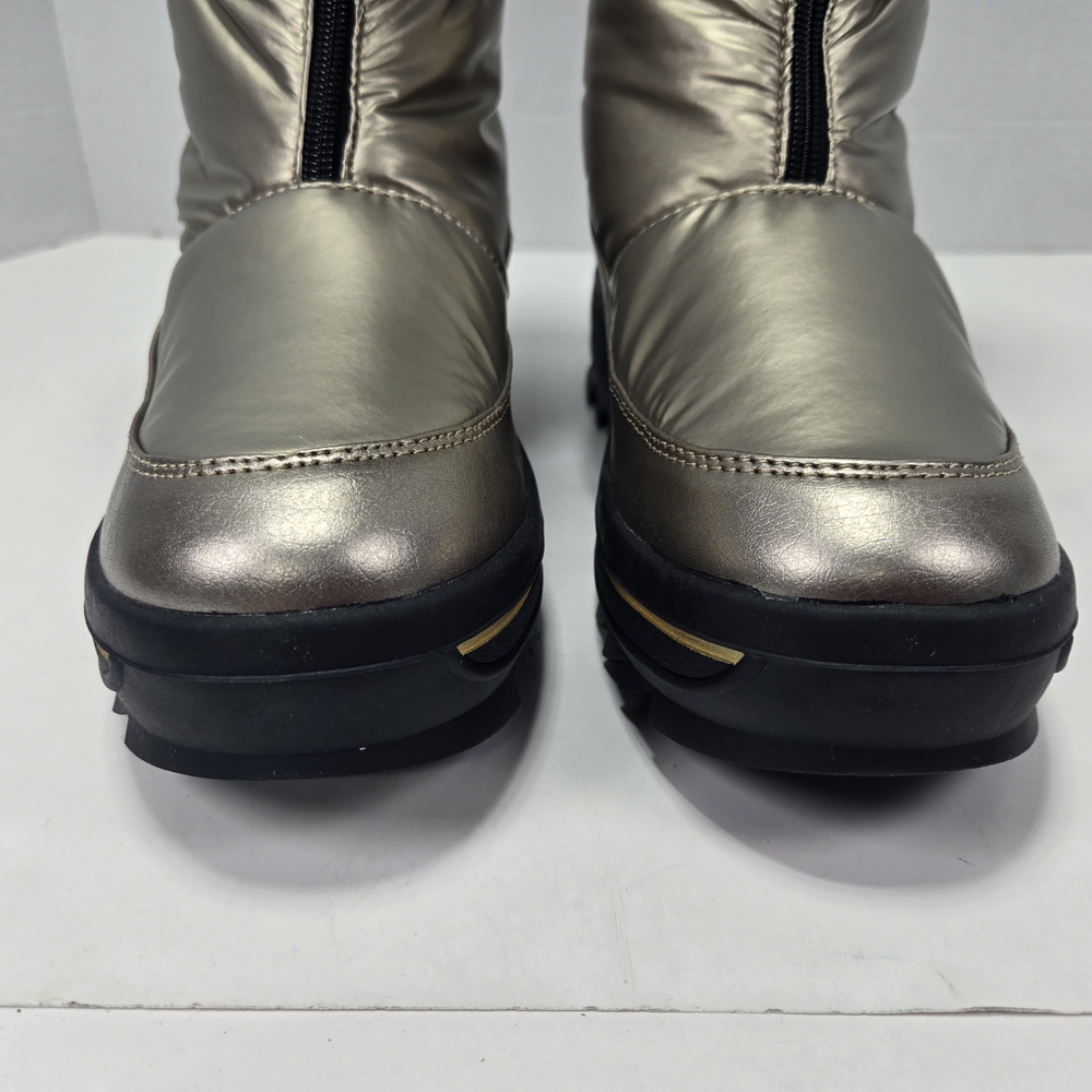 Pajar Toboggan 2.0 Gold Stellare Front Zip Nylon Snow Boots Women's Size 8.5 - Picture 6 of 15